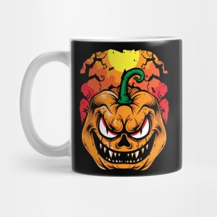 Creepy Jack O Lantern Pumpkin Halloween Mug